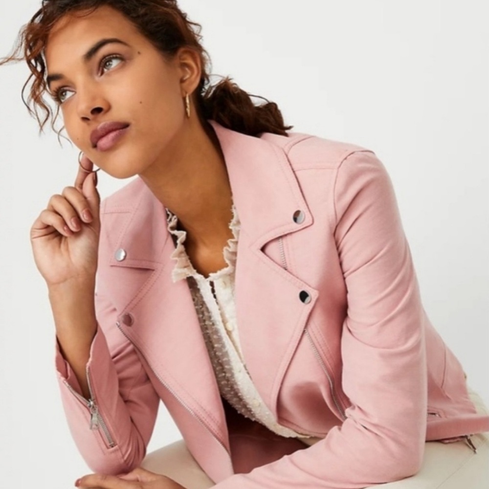 Ann Taylor Pink Moto Jacket